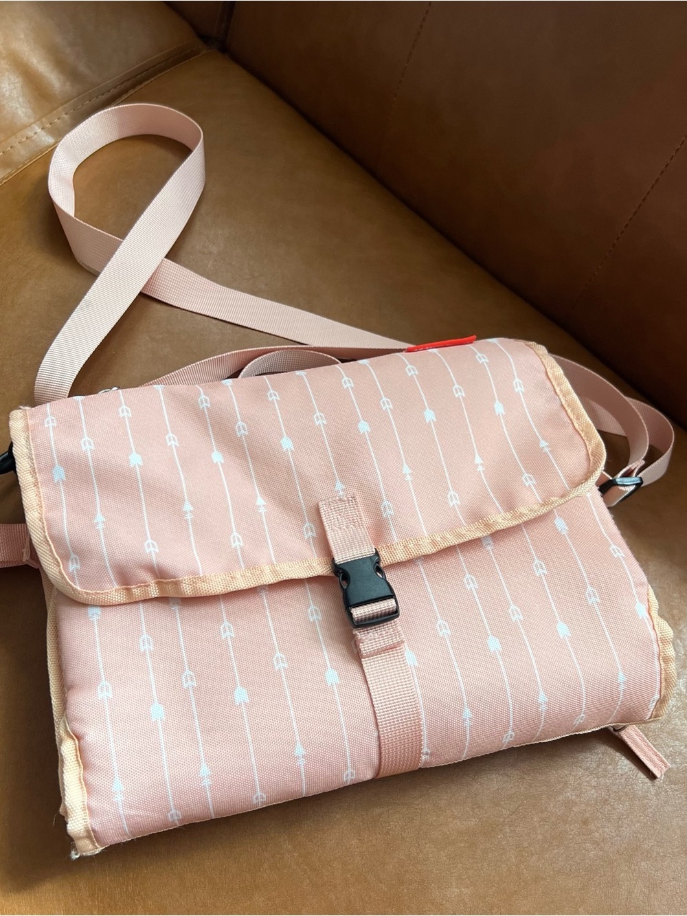Royal Rusu Portable Diaper Changing Pad Peach 2 in 1 travel kit